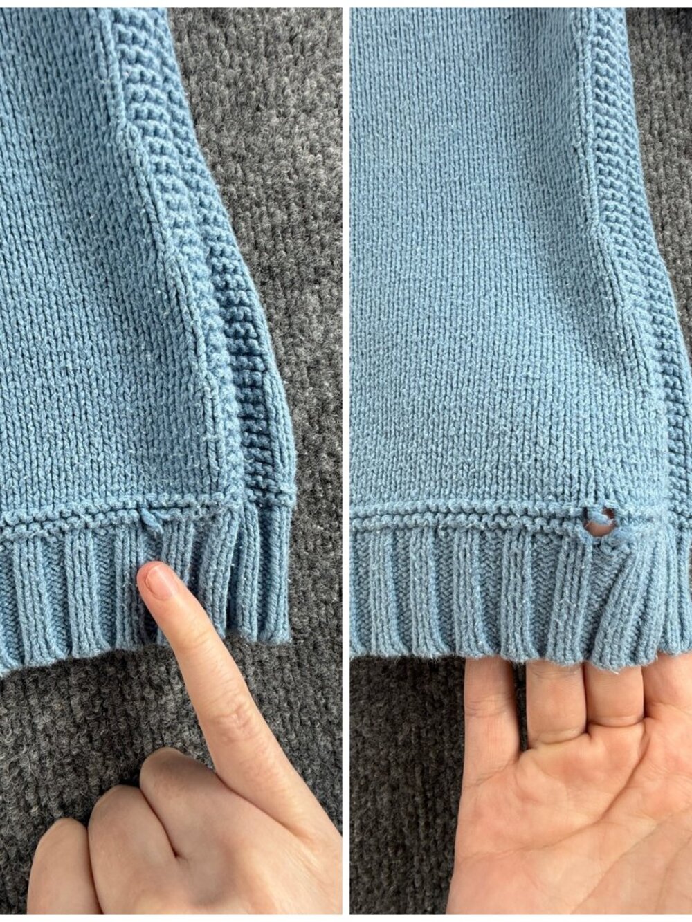 Polo Jeans Ralph Lauren Wool Cotton Blend Turtleneck Blue Women Knit Sweater - Picture 16 of 16